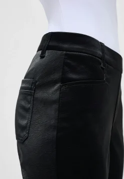 Hose Bootcut mit Glam Fake Leather