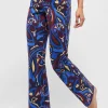 Hose Bootcut mit Modern Flower Print