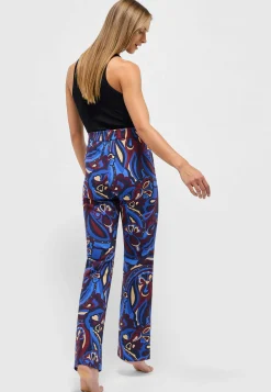 Hose Bootcut mit Modern Flower Print