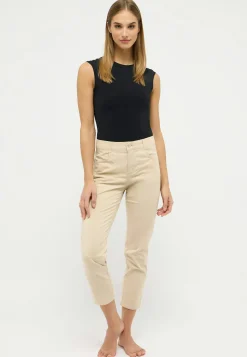 Hose Cici Crop Slit im Uni-Design