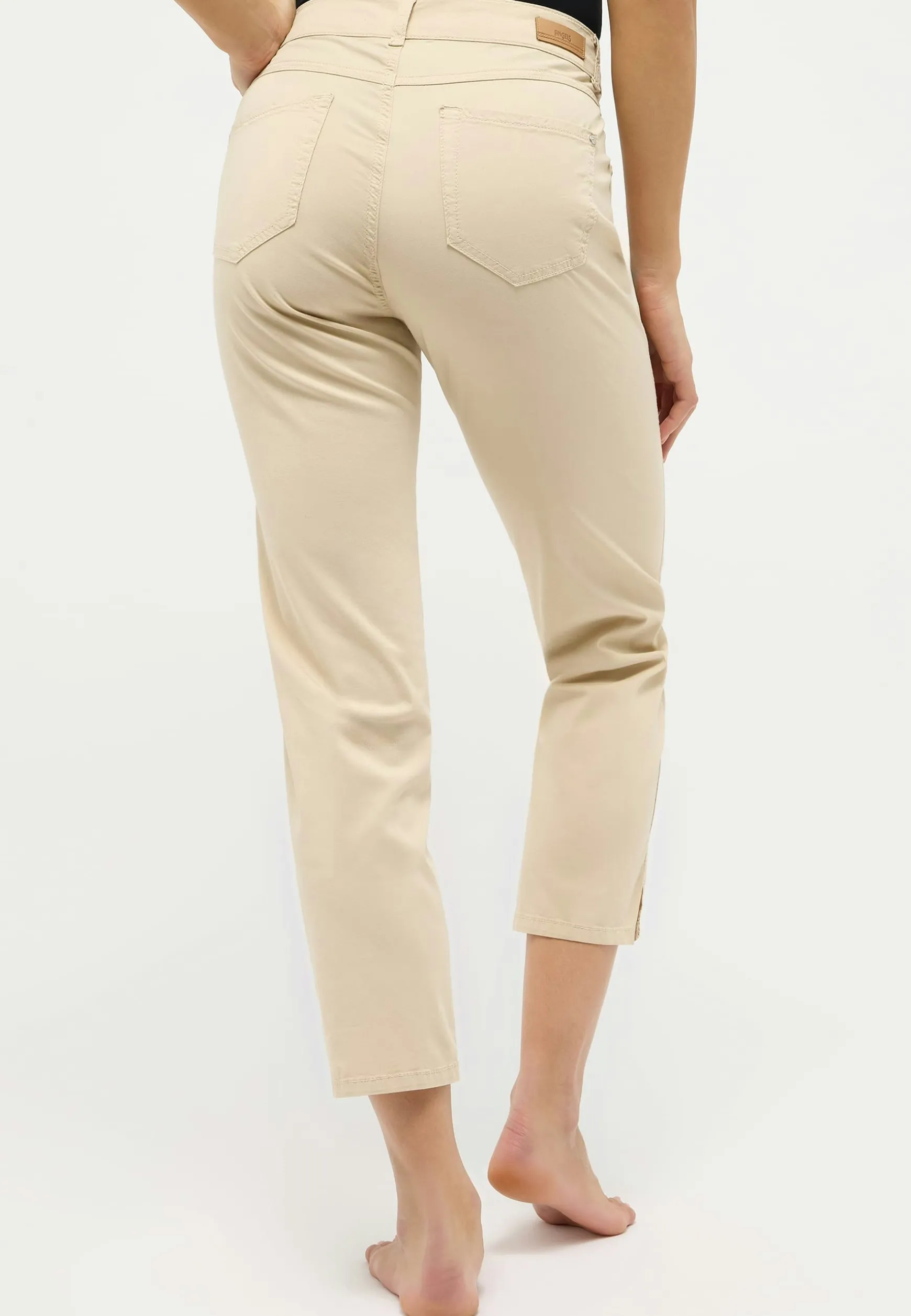 Hose Cici Crop Slit im Uni-Design
