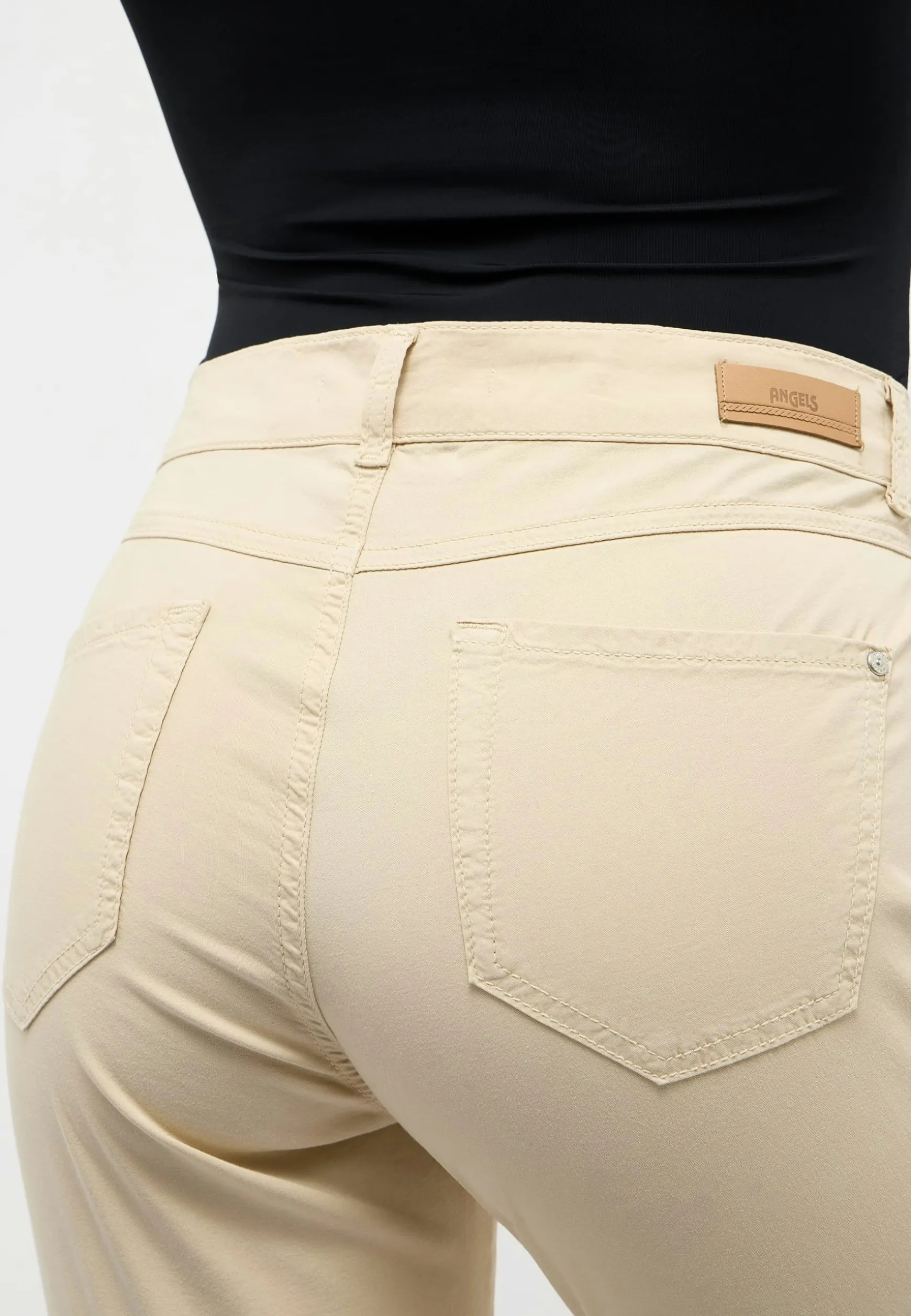 Hose Cici Crop Slit im Uni-Design
