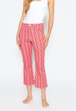 Hose Cropped Bootcut mit Print