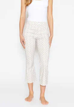 Hose Cropped Bootcut mit Print