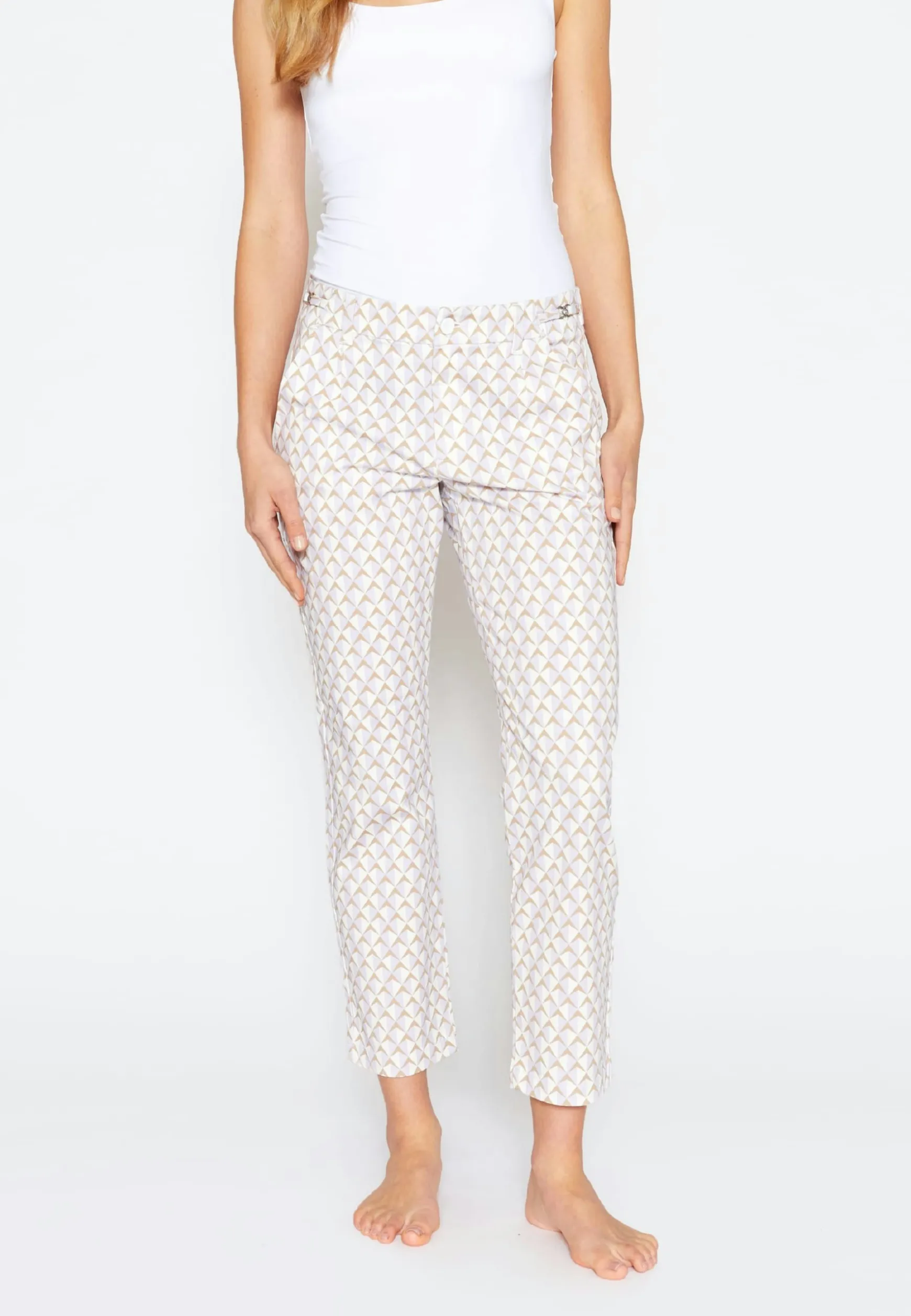 Hose Detail Straight mit grafischem Print