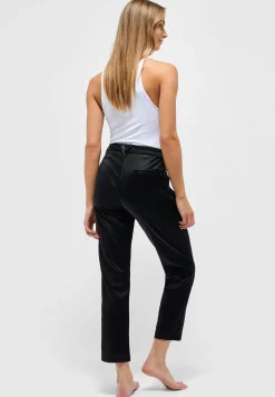 Hose Detail Straight mit Glam Fake Leather