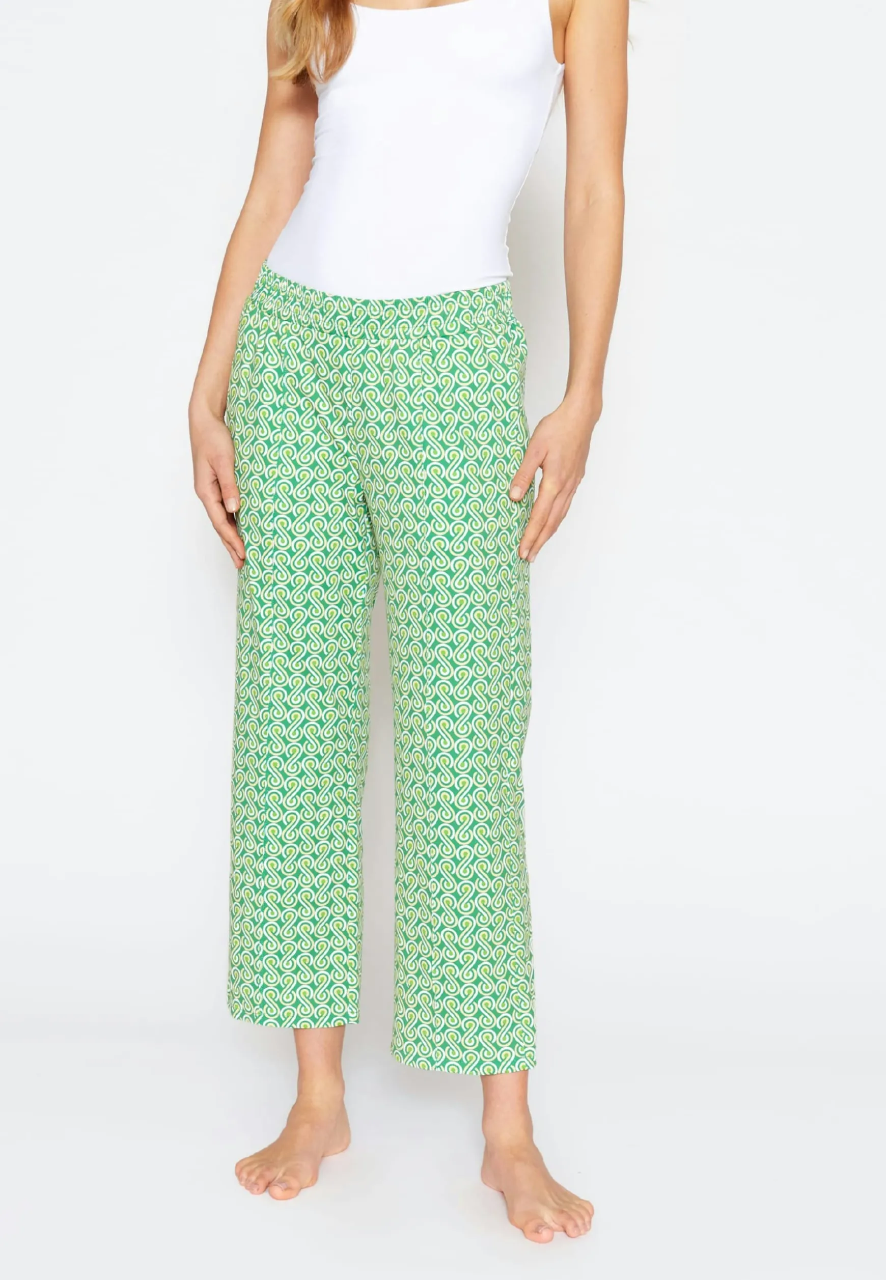 Hose Jogger Culotte mit 70s Print