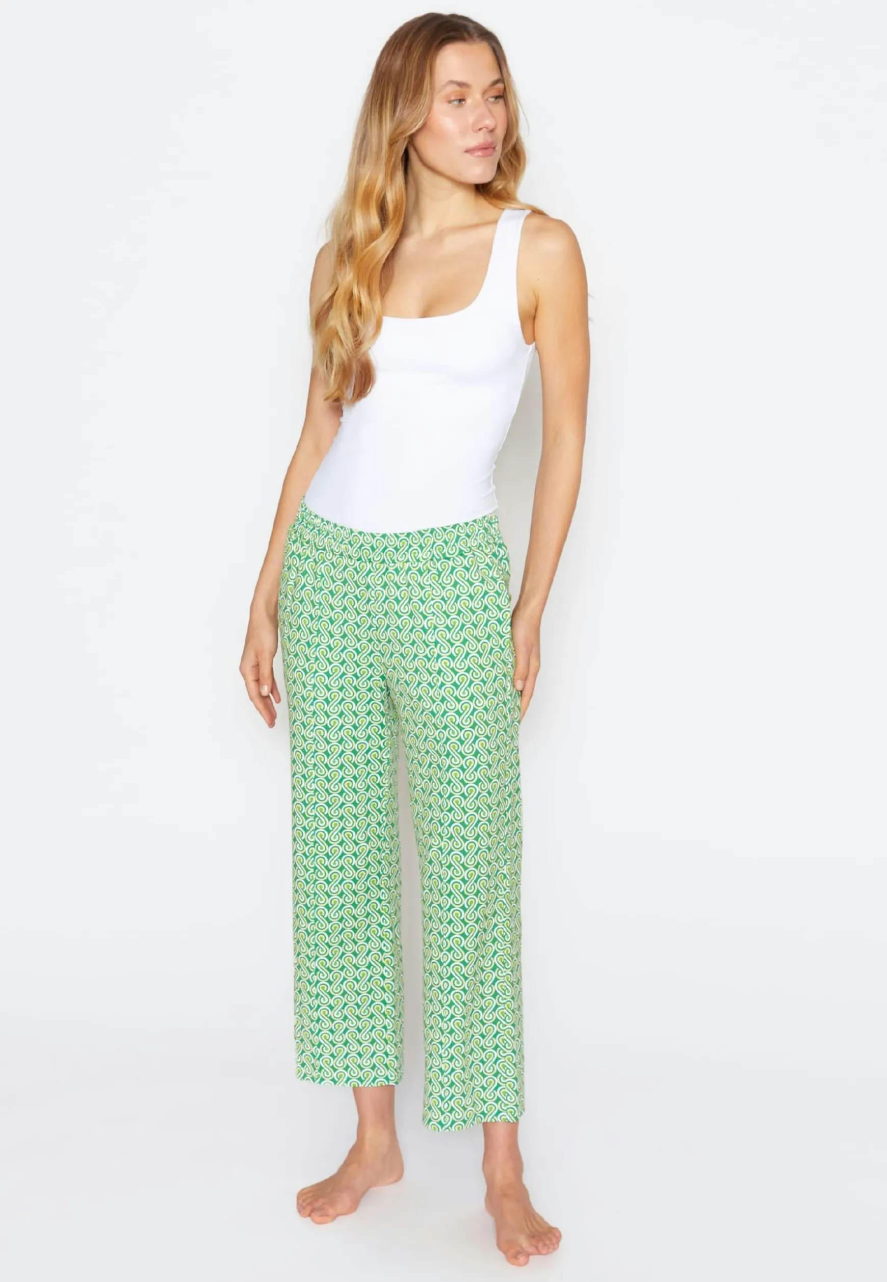 Hose Jogger Culotte mit 70s Print