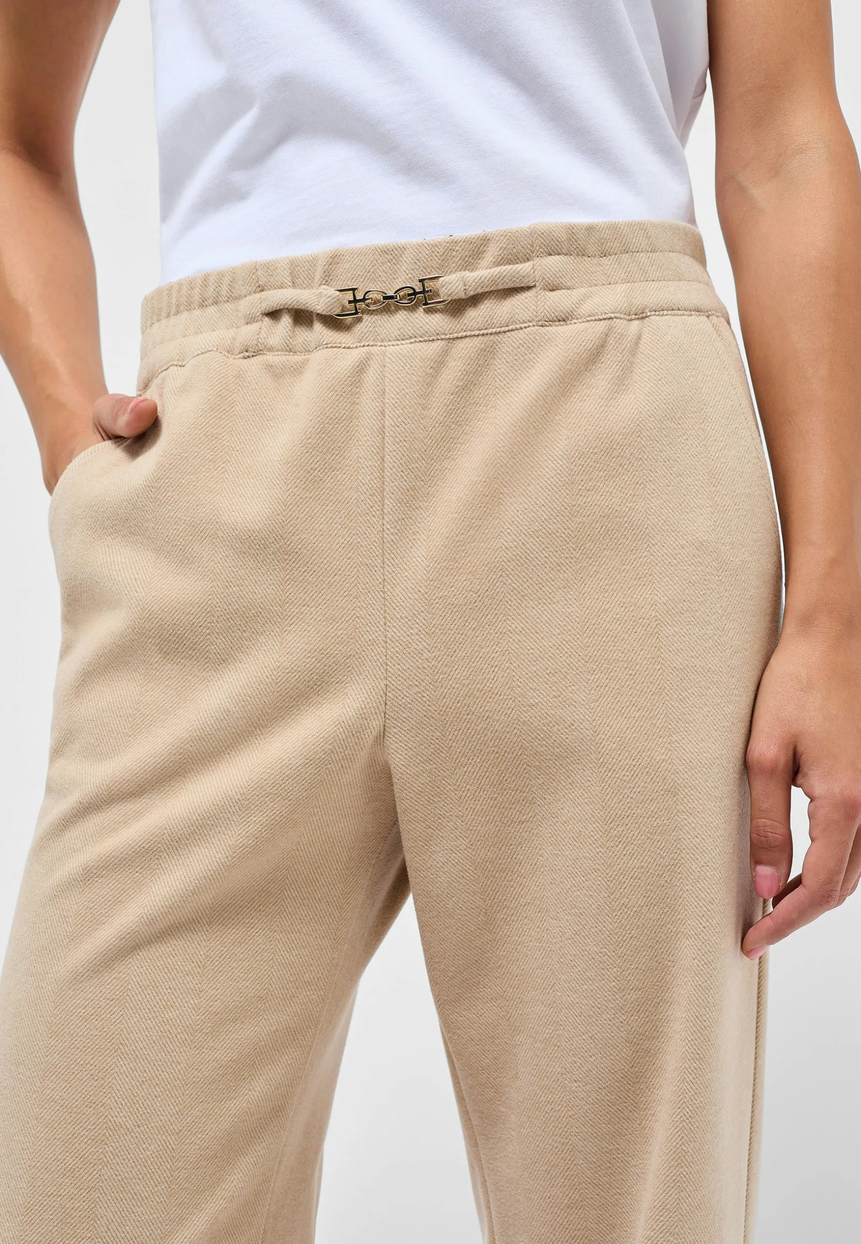 Hose Jump Wide Leg mit Schmuckdetail