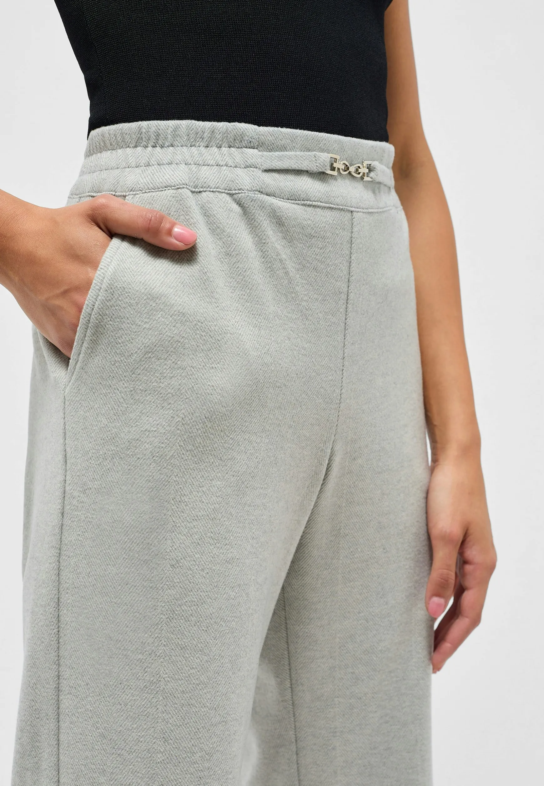 Hose Jump Wide Leg mit Schmuckdetail