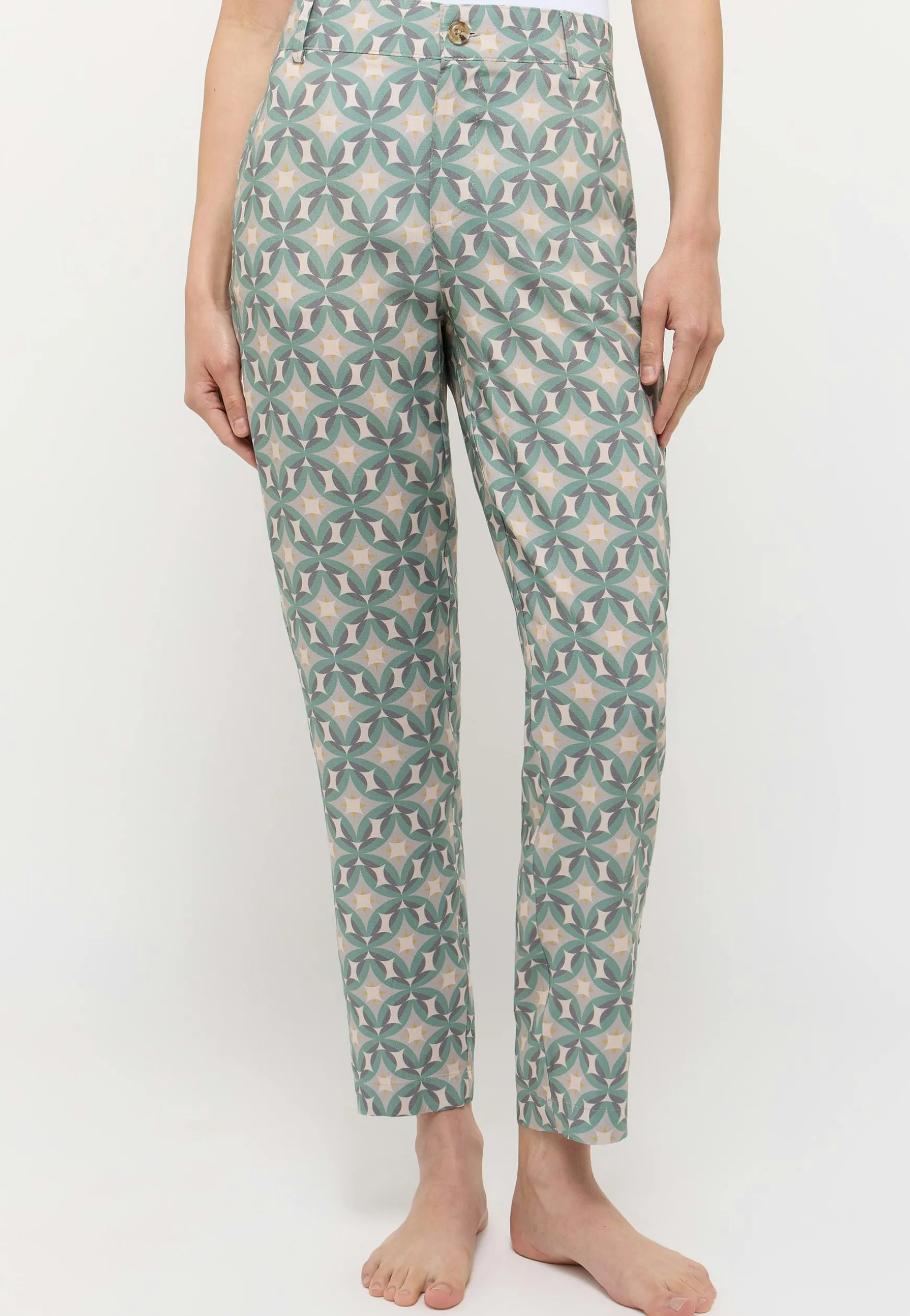 Hose Louisa Chino mit Satin-Optik