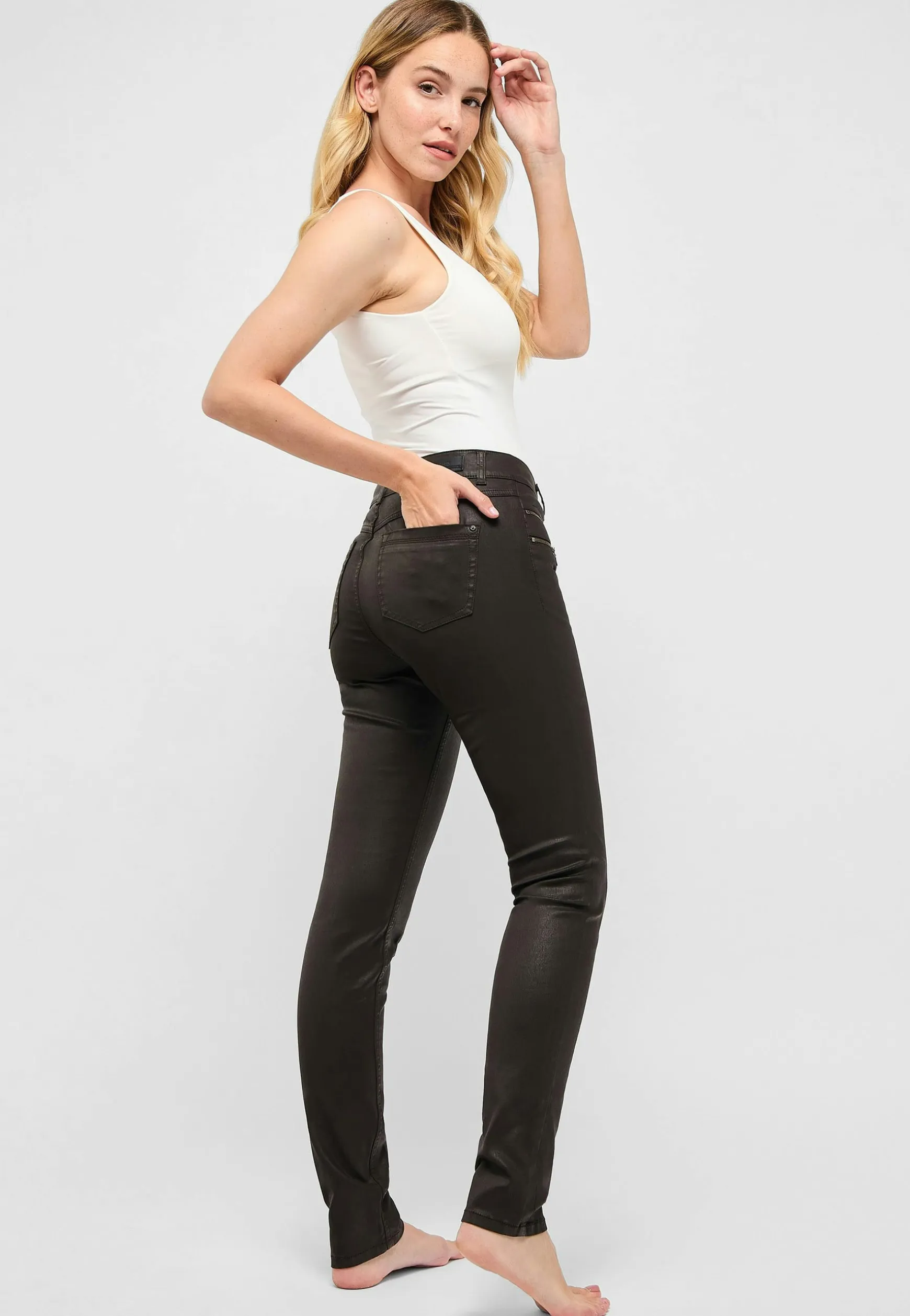 Hose Malu Zip mit Coating