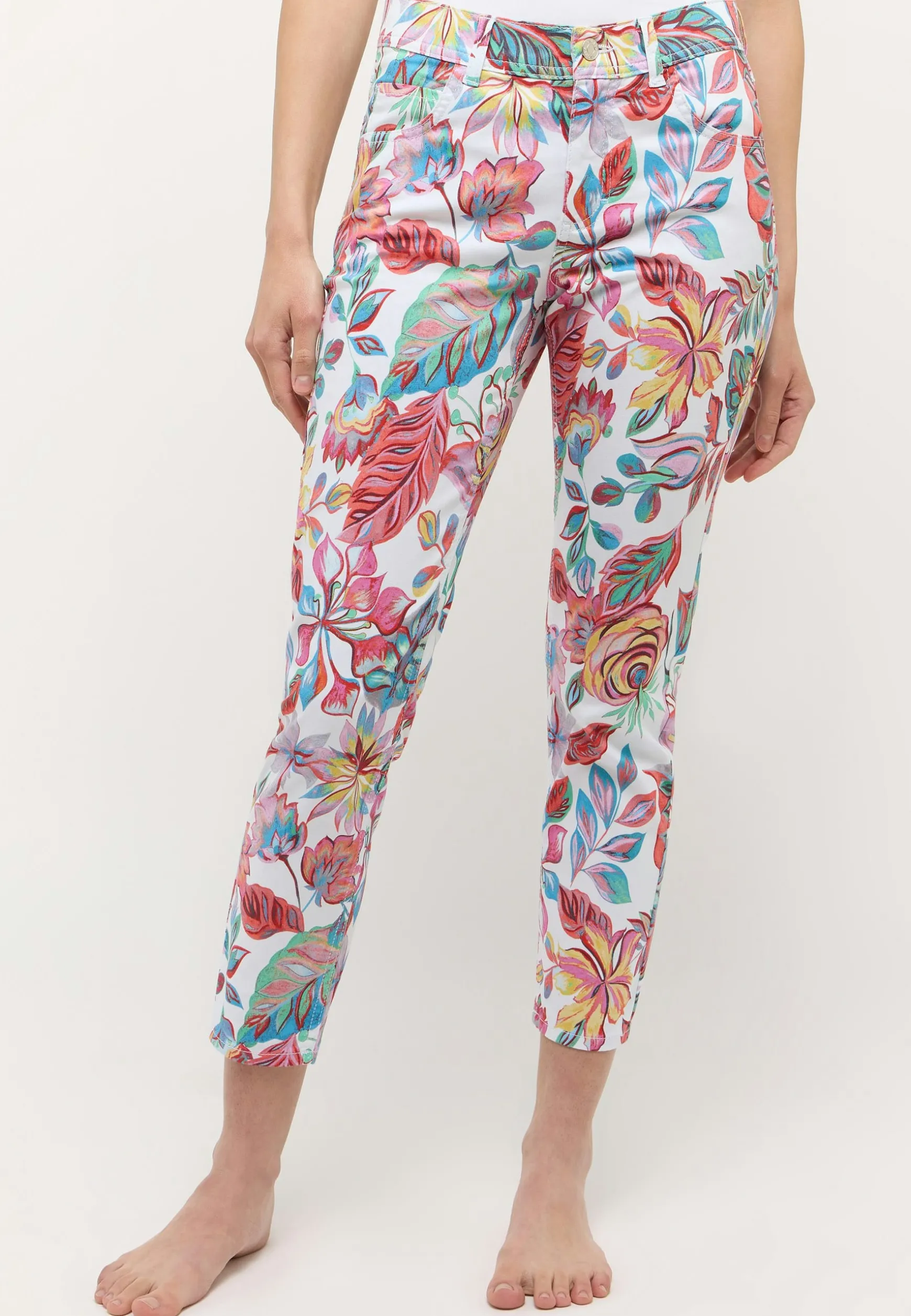 Hose Ornella mit Blumenmuster