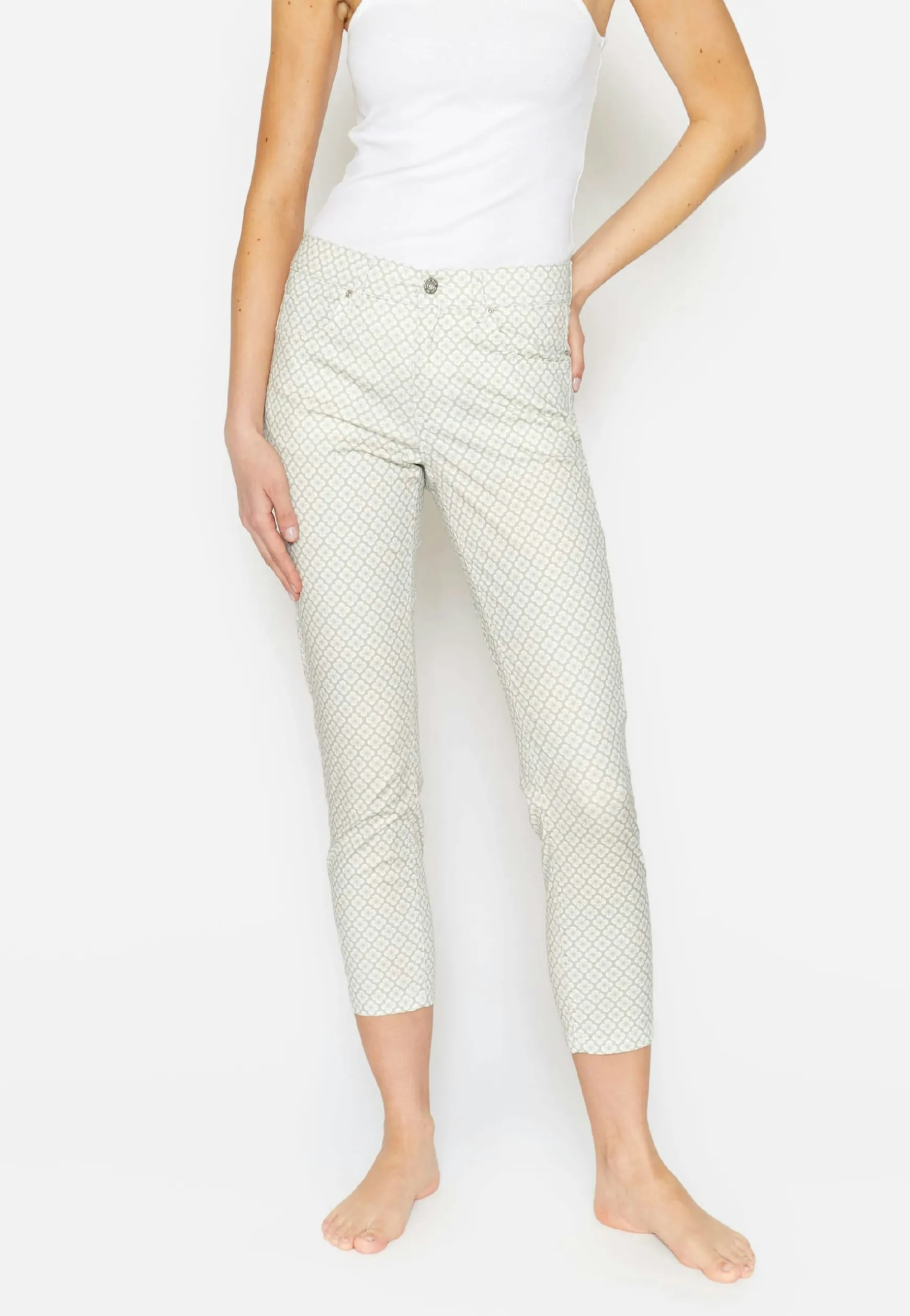 Hose Ornella mit Blumen-Muster