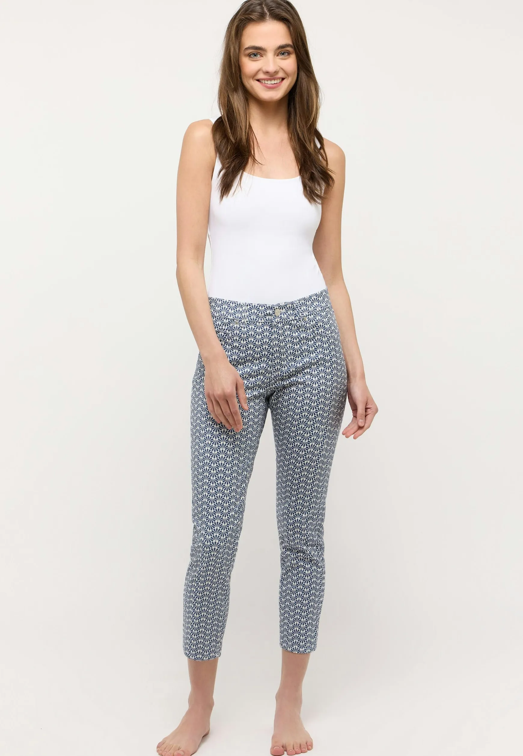 Hose Ornella mit Blumenmuster