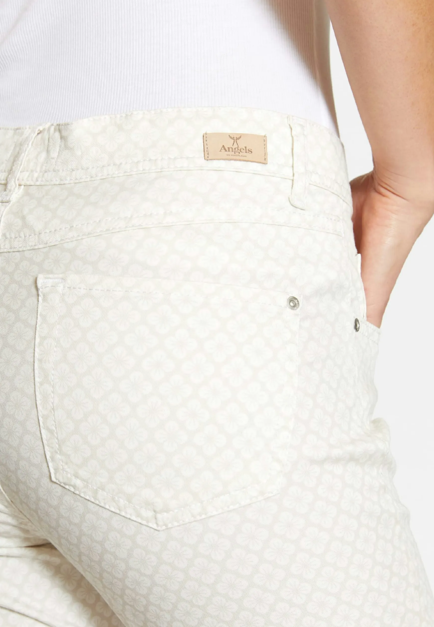 Hose Ornella mit Blumen-Muster