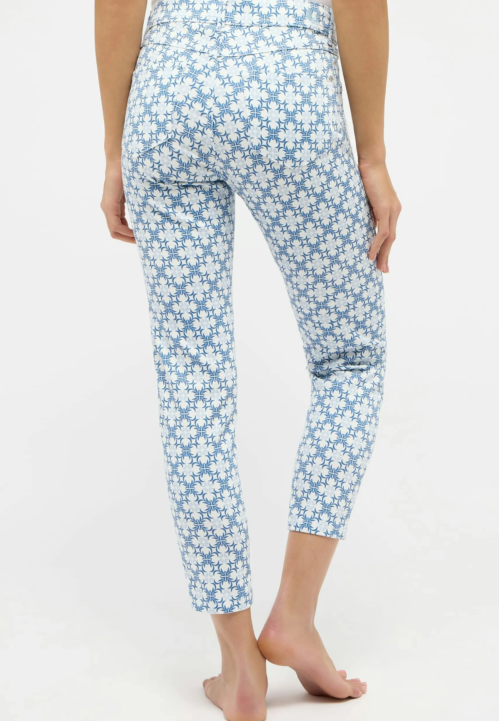Hose Ornella mit floralem Print