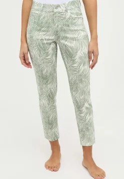 Hose Ornella mit Palmenprint