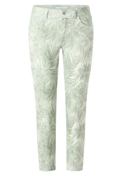 Hose Ornella mit Palmenprint