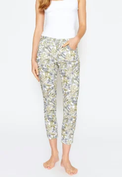 Hose Ornella mit tropischem Print