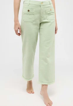 Hose Pocket Culotte mit Fringe-Saum