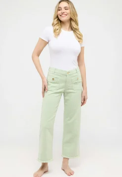 Hose Pocket Culotte mit Fringe-Saum