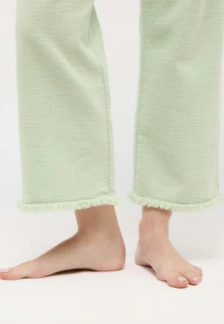 Hose Pocket Culotte mit Fringe-Saum