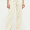 Hose Pocket Wide Legs mit Front-Naht