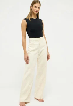 Hose Pocket Wide Legs mit Front-Naht