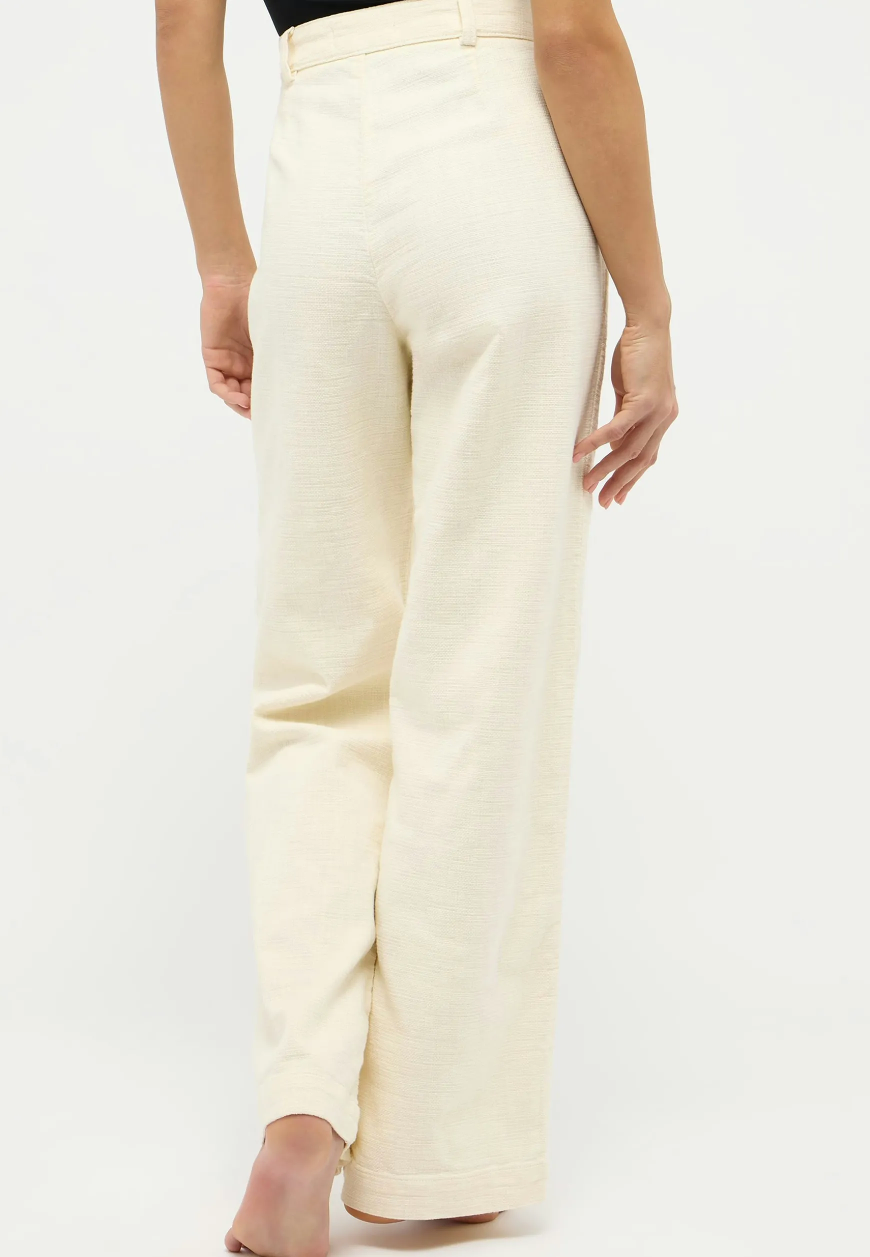 Hose Pocket Wide Legs mit Front-Naht