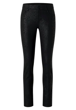 Hose Skinny mit Coating Muster