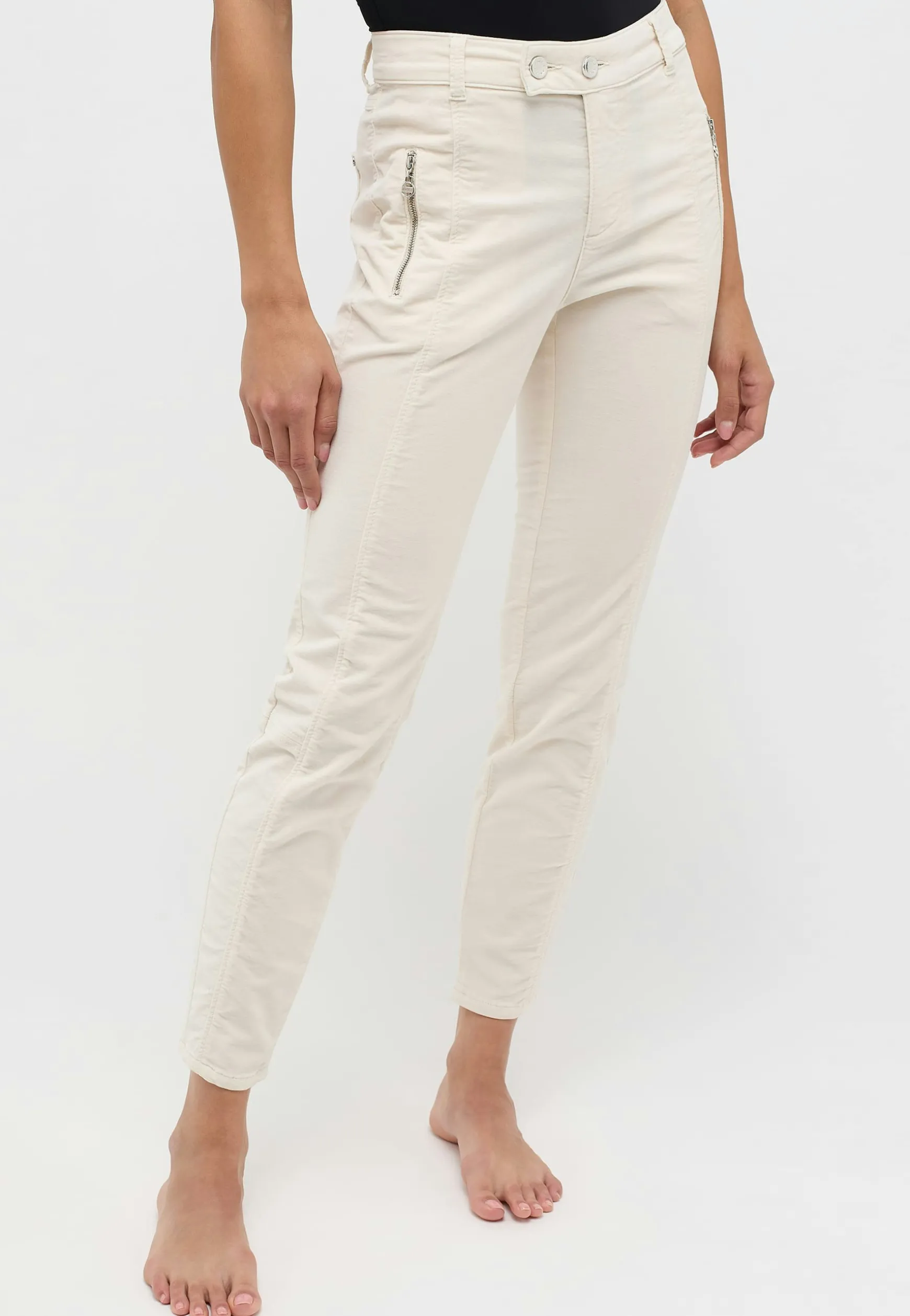 Hose Slim mit Samtstoff