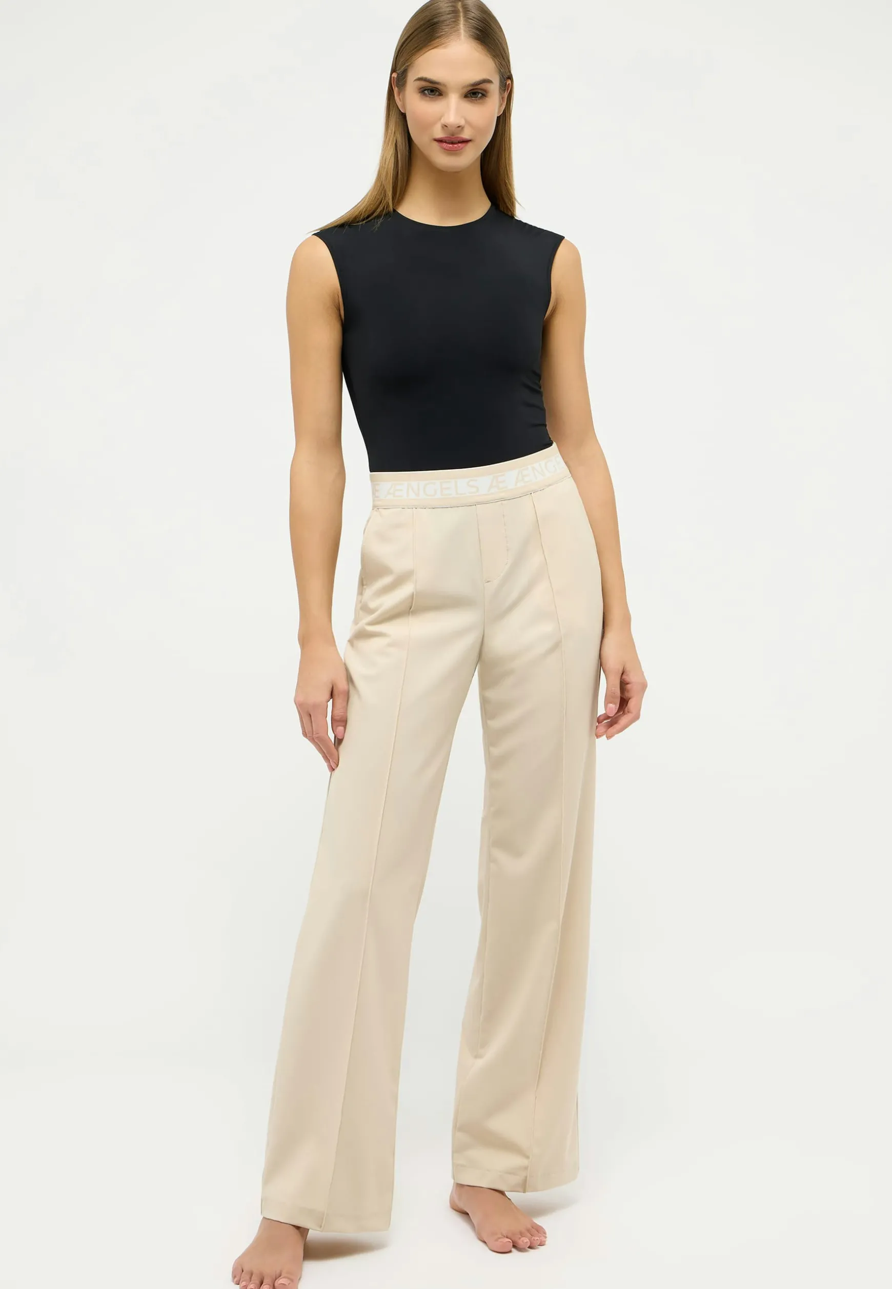 Hose Sporty Wide Leg mit Stretch-Bund