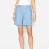 Hose Wide Leg Short mit Leinenoptik