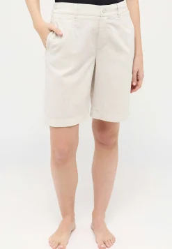 Hose Wide Leg Short mit Leinenoptik