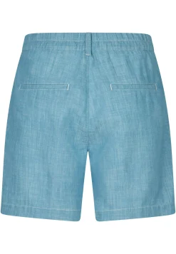 Hose Wide Leg Short mit Leinenoptik