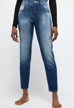 Jeans Boyfriend Glam mit Ziersteinen