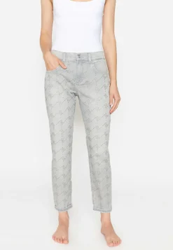 Jeans Boyfriend mit Glitzersteinen