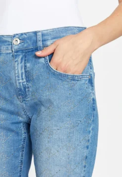 Jeans Boyfriend mit Glitzersteinen