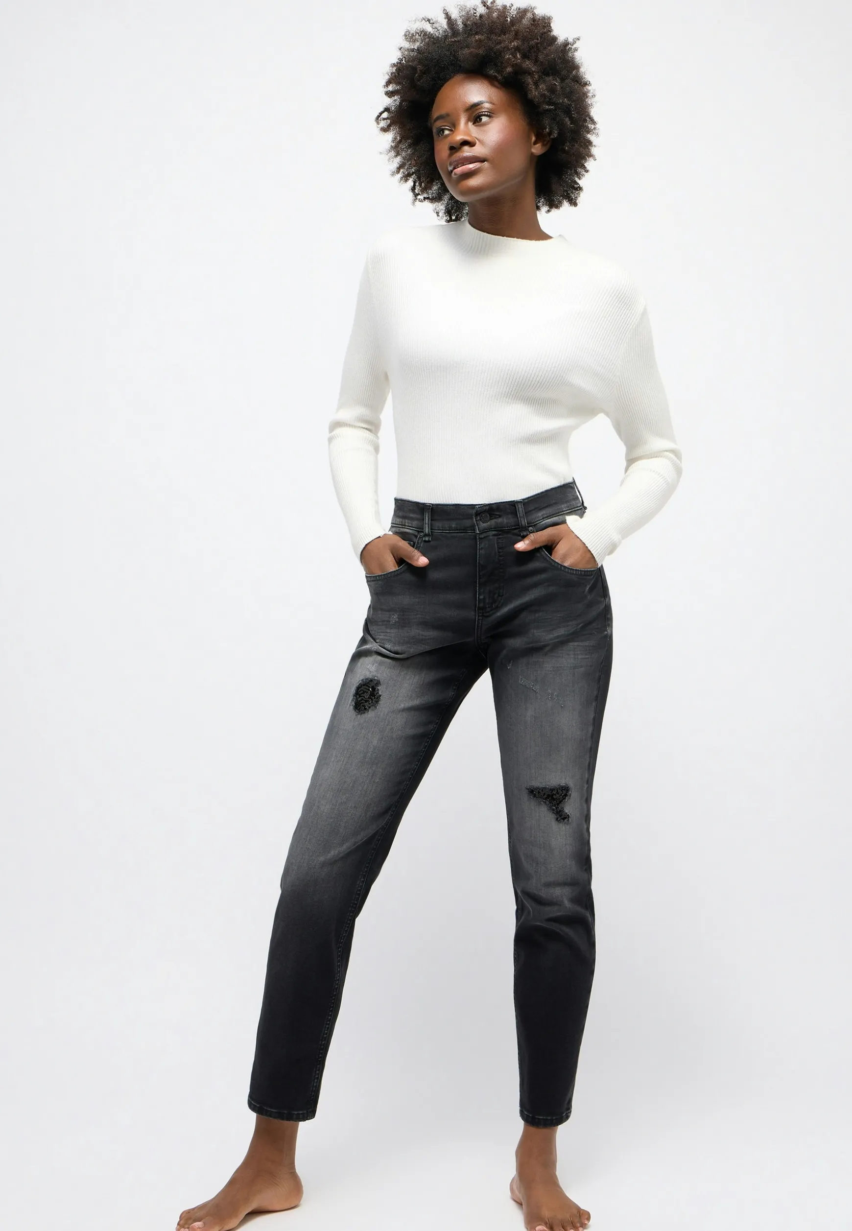 Jeans Boyfriend Sequin mit Pailletten