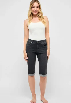 Jeans Capri TU mit Used-Look