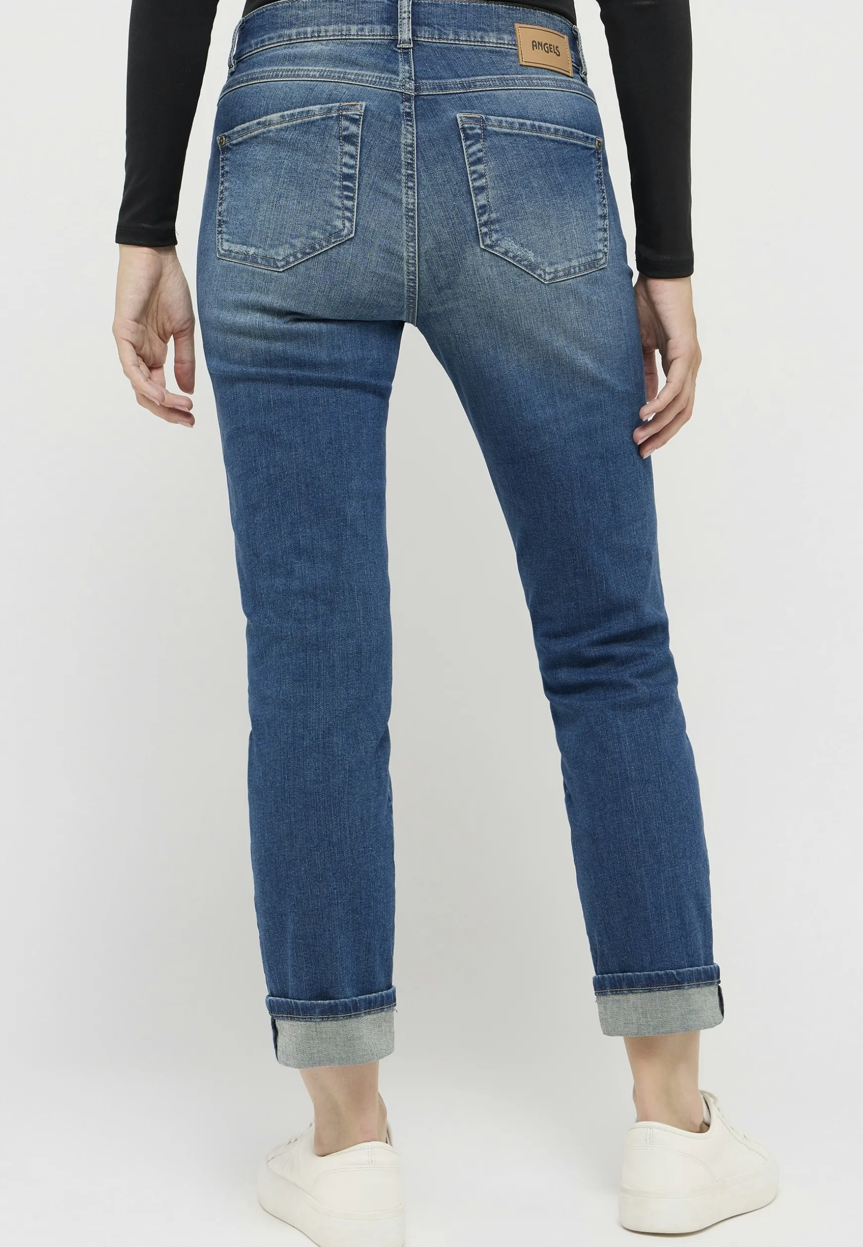 Jeans Cici Crop mit Glitzersteinen
