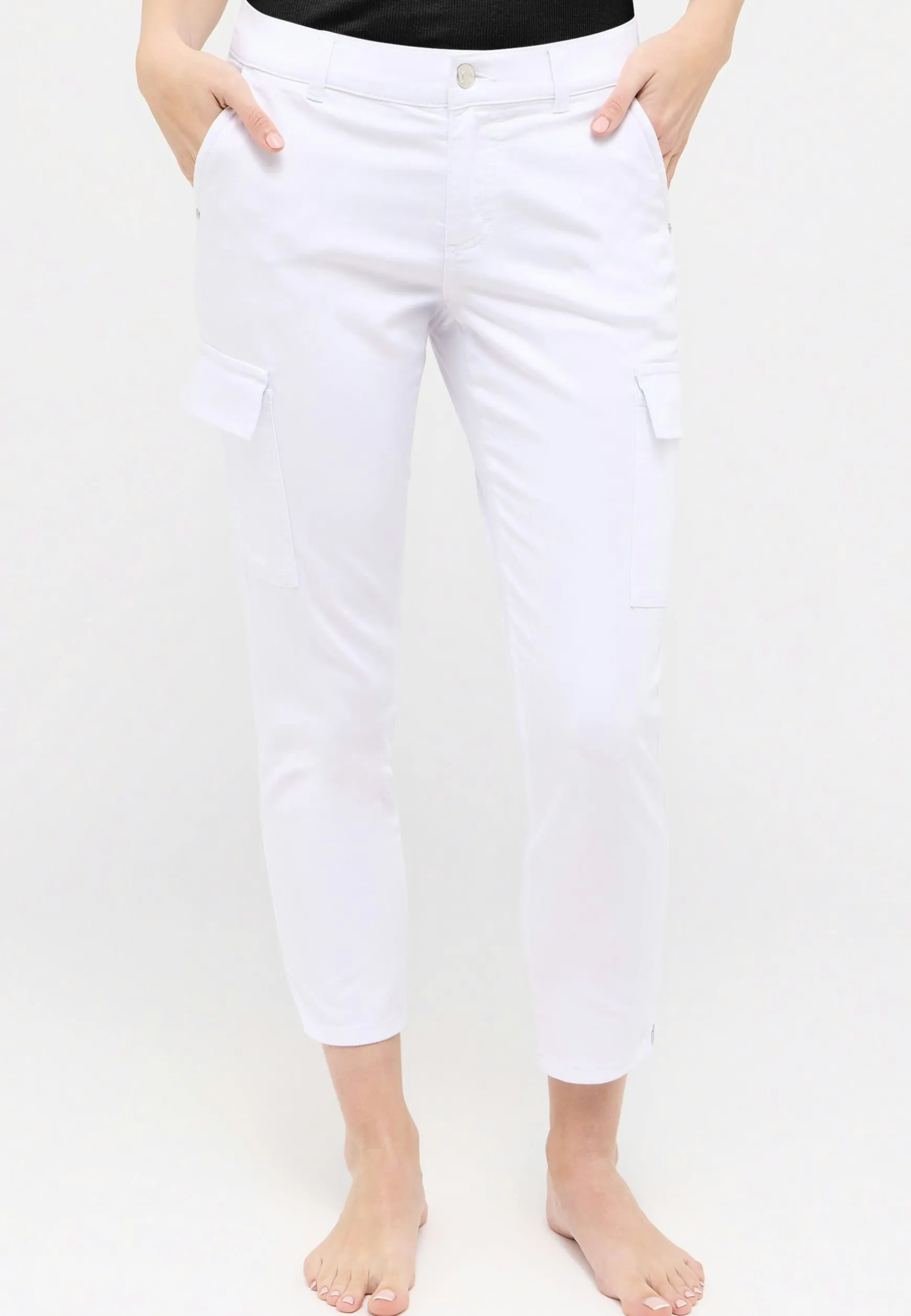 Jeans Cici Crop Slit Cargo