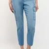 Jeans Cici Crop Slit Cargo