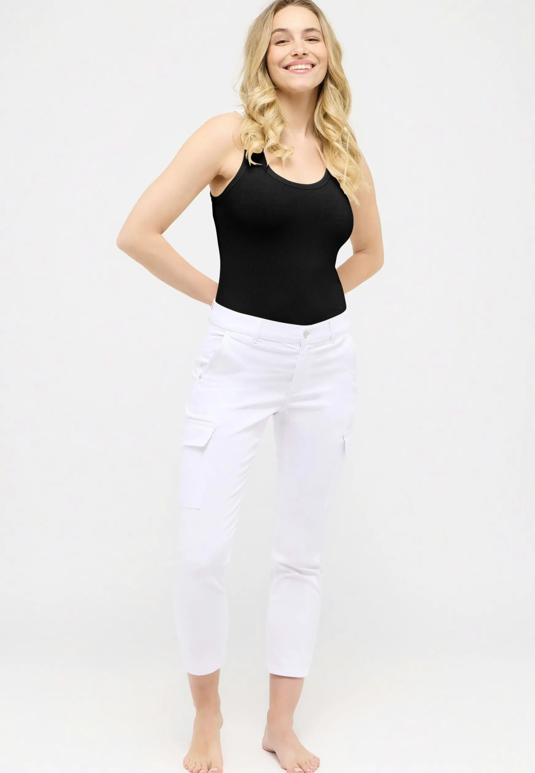 Jeans Cici Crop Slit Cargo