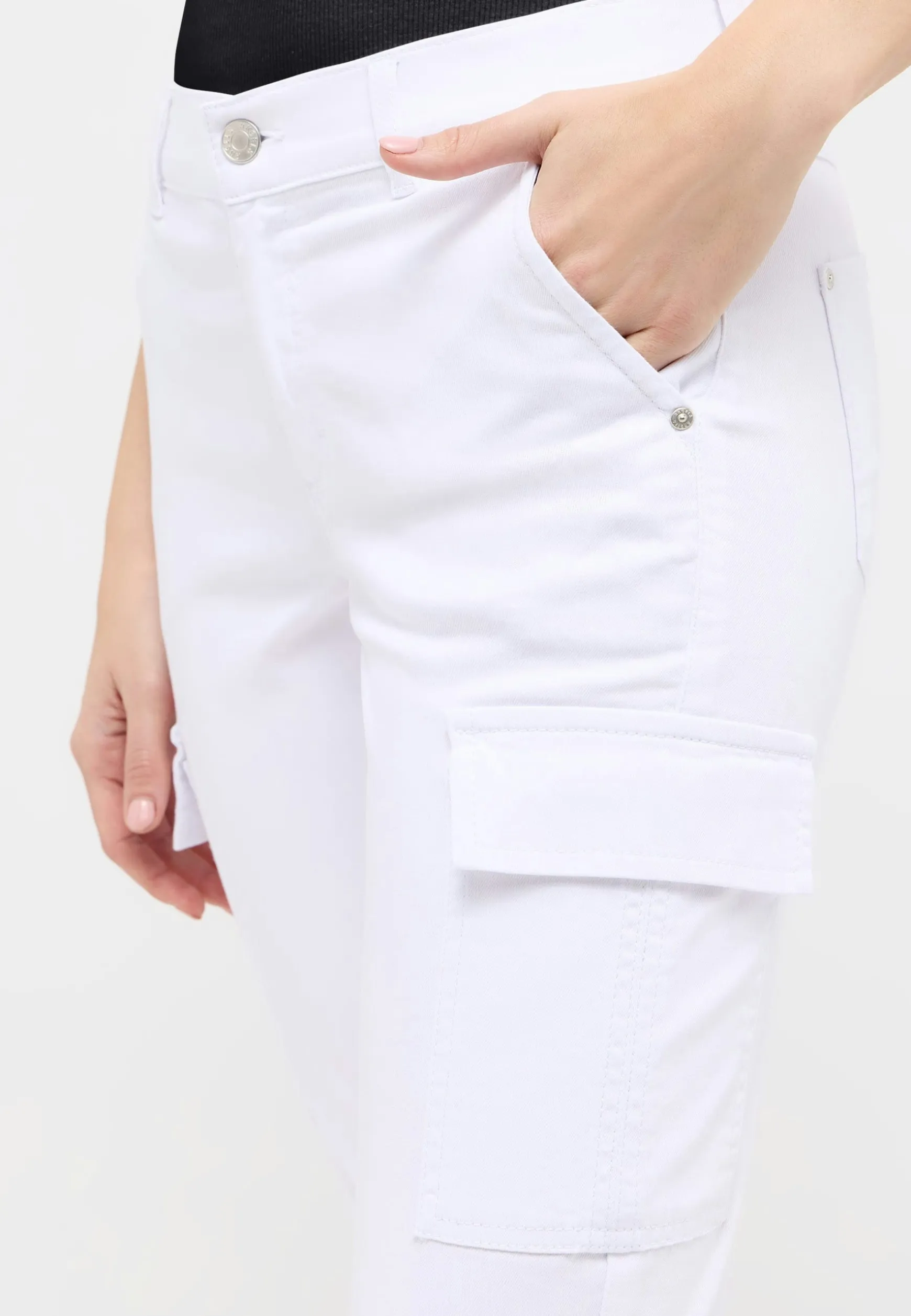 Jeans Cici Crop Slit Cargo