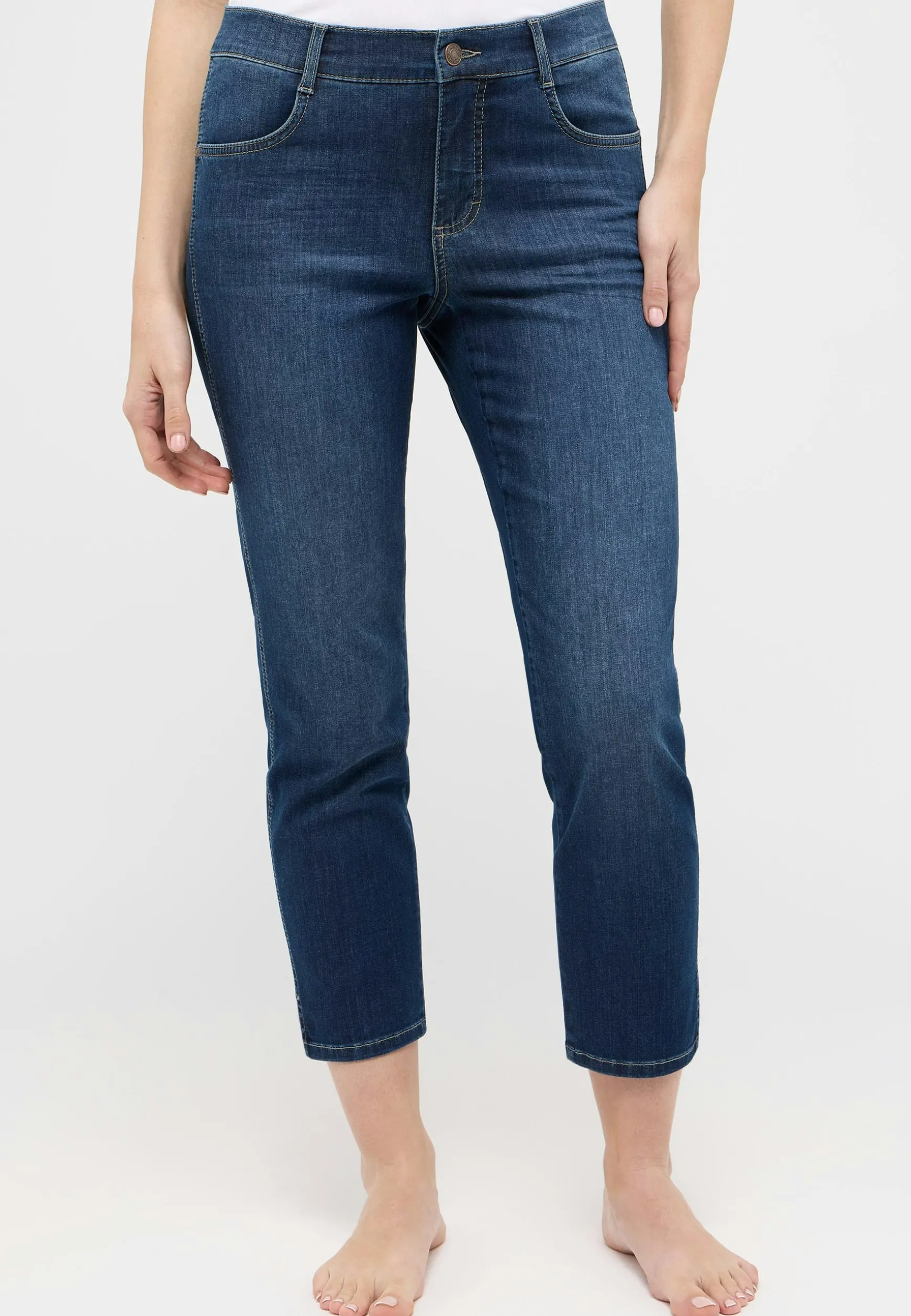 Jeans Cici Crop Slit mit Super Stretch Denim