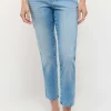 Jeans Cici Crop Slit Sparkle mit Strass