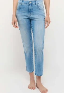 Jeans Cici Crop Slit Sparkle mit Strass