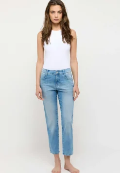 Jeans Cici Crop Slit Sparkle mit Strass